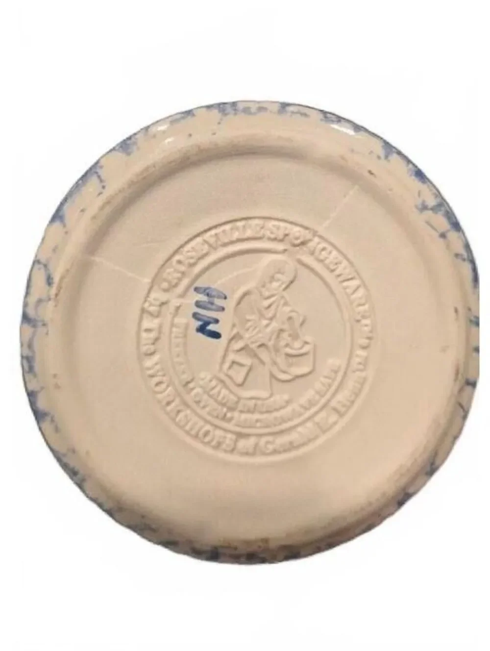Vintage Robinson Ransbottom Blue Spongeware Mug